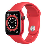 Apple Watch  Series 6 (gps+cellular) - Caja De Aluminio Rojo De 40 Mm - Correa Deportiva Rojo