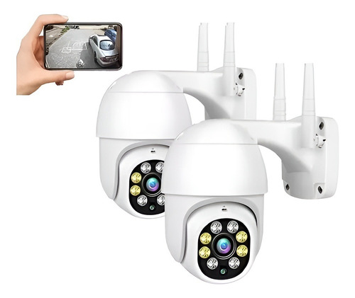 Kit X2 Camara Seguridad Exterior Wifi Camaras Vigilancia Ip