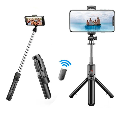 Trípode Con Monopod Integrado Control Bluetooh Palo Selfie 