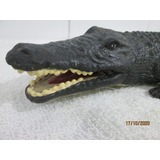 Miniatura De Jacaré Crocodilo Vinil Flexível (diorama) 39cm.