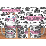 Taza - Tazón De Ceramica Sublimada Los Odio A Todos: Gatita