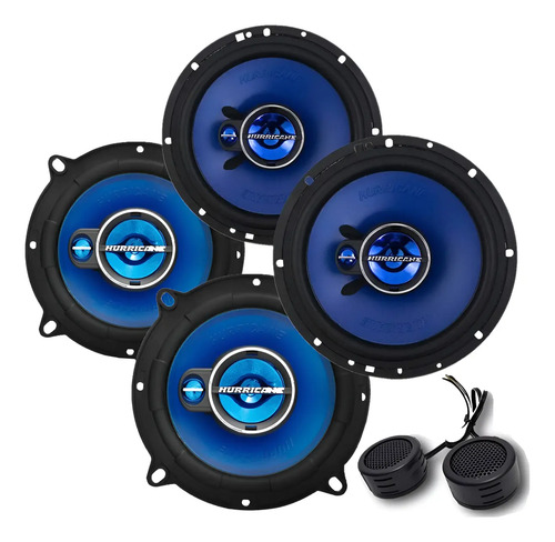 Kit 4 Alto Falante Portas Triak Hurricane 400w +mini Tweeter | Parcelamento sem juros