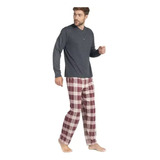 Pijama Hombre Invierno Pantalon Escoces. Rokos 2090c