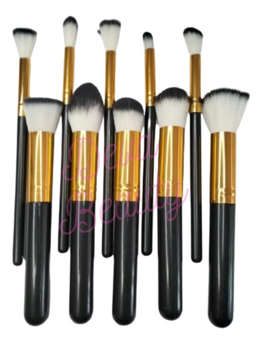 Set De 10 Brochas De Maquillaje Brochas Kabuki