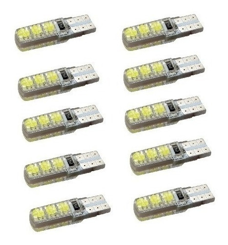 Led T10 Posicion Siliconado Gel Piojito 2821 Juego X 2 Uni