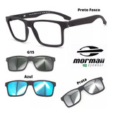 Armação Grau Oculos Mormaii Swap Ng Preto 6098 + 3 Clipons