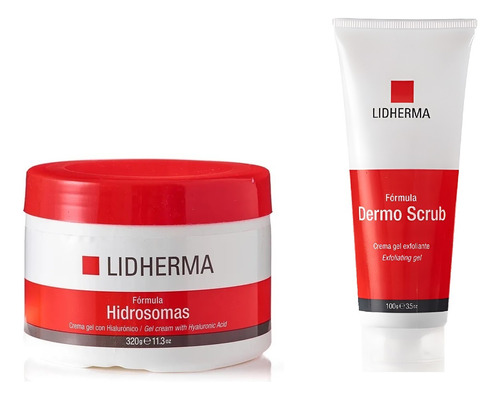Kit  Hidratante Hidrosomas + Dermo Scrub Exfoliante Lidherma