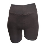 Calzas Cortas Shorts De Algodón Tiro Alto De Mujer