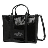 Thetotebag Marca Bolso Mano Mujer Negro Brillante Compras