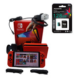 Nintendo Switch Oled Mario Red Con 25 Titulos Ch!p + 128gb !