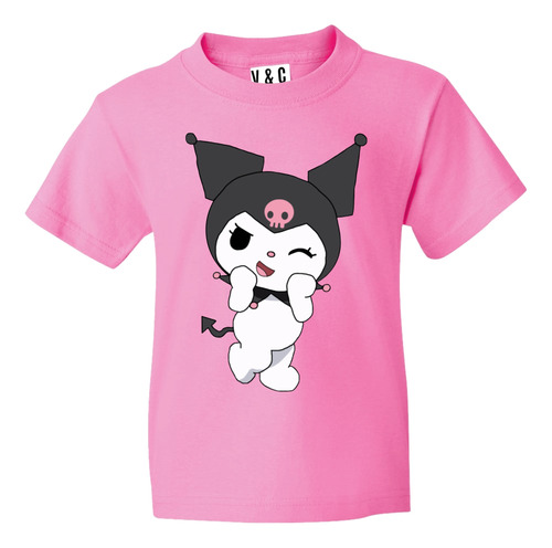 Remera Kuromi Corazones Nene Nena Infantil Algodón