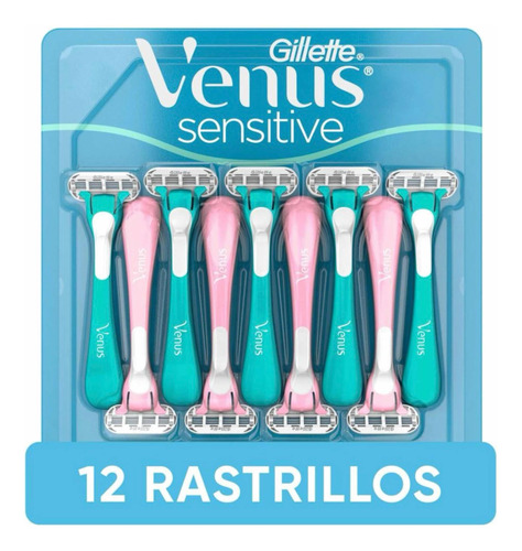Gillette Venus Sensitive Rastrillos 12 Piezas *envio Gratis*