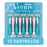 Gillette Venus Sensitive Rastrillos 12 Piezas *envio Gratis*