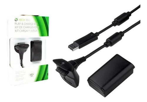 Kit Bateria E Carregador P/ Controle Xbox 360 Cabo Usb