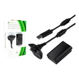 Kit Bateria E Carregador P/ Controle Xbox 360 Cabo Usb