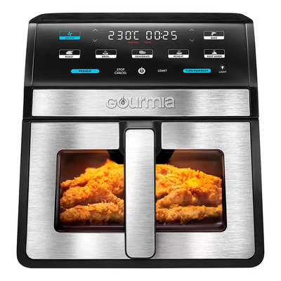 Freidora De Aire Digital Gourmia 7.6 L Con Ventana Y Luz Ctc Plateado\u002Fnegro | Meses sin interés