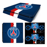 Skin Ps4 Slim + Skin 2 Joyst + 2 Lightbar - Paris Sg