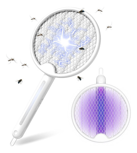 Raquete Elétrica Dobrável Luminária Mosquitos Pernilongo Usb