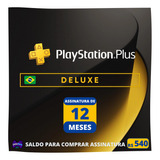 Playstation Psn Plus Deluxe 12 Meses - Brasileira - Ps4 Ps5