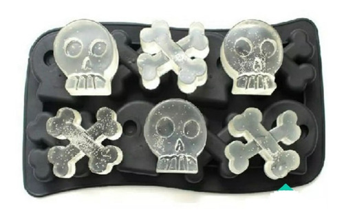 Molde Halloween Calavera Femur Silicona Bombon Hielo