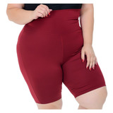 Bermuda Plus Size Alta Compressão Modeladora Grossa Legging