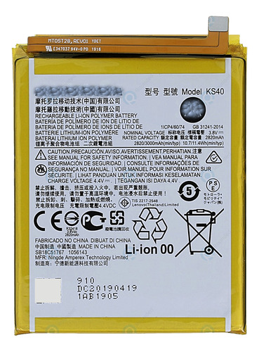 Bateria Motorola Moto E6i Xt2053-5 Ks40 100% Original