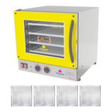 Forno Turbo Prp-004 220v Amarelo + 4 Assadeiras - Progás