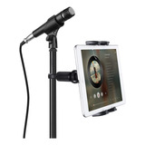 Soporte De Tablet / Celular Para Microfono Jubor | Negro