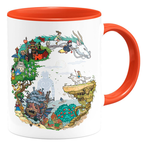 Taza Interior De Color Studio Ghibli 04 Anime Totoro Chihiro