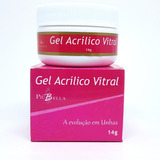 Gel Acrílico Vitral Rosa Piu Bella 14g Unha Profissional