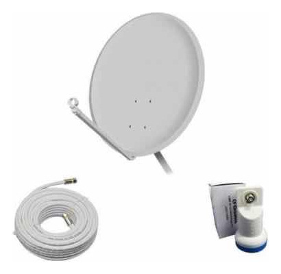 Antena Parabólica Ku 60cm Completa (lnb+fios+conectores)