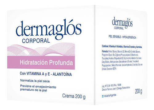 Dermaglós Corporal Crema Hidratación Profunda Piel Seca