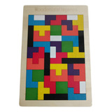 Juego Tetris Puzzle Rompe Cabeza Antiestres De Madera 3d
