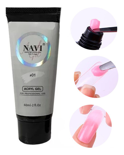 Polygel Acryl Gel Navi 60ml Uñas Esculpidas Acrigel Uv/led Color 01