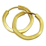 Brinco Argola Sextavado 2cm Fio 1,50mm Ouro 18k-750