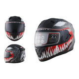 Casco Moto Edge Marvel Venom Integral Certificado Dot