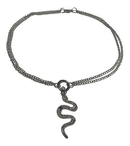 Collar Doble Snake Aesthetic Goth Serpiente Y2k