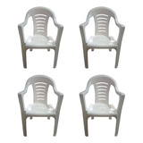 Sillon Plastico Reforzado Savoy Blanco Pack 4 Un