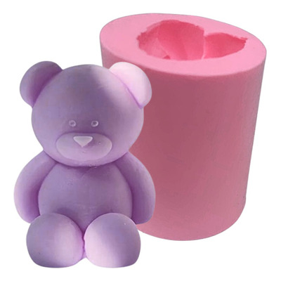 Forma Molde Silicone Sabonete Resina Vela Urso G Mod2