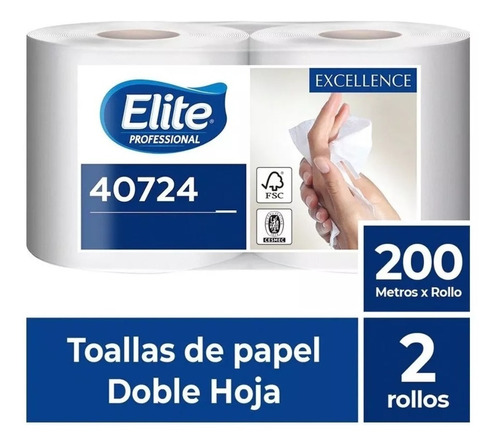 40724 Toalla 200 X 2 Rollos D/h Elite 