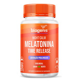 Night Calm Melatonina Time Release, Liberação Prolongada, 120 Comprimidos, Biogens