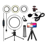 Kit Luz Para Gravar Videos + Microfone Lapela Frete Gratis