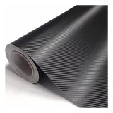 Vinil Adesivo Envelopamento Fibra Carbono Preto - 1m X 20cm