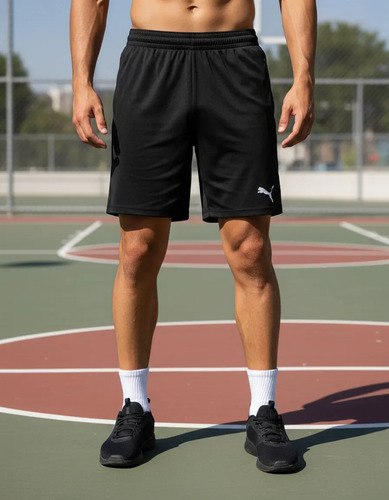 Short Deportivo Puma Active Interlock Negro Hombre