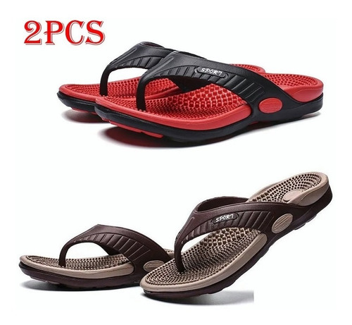 Chinelo De Couro Casual Masculino Com Pegada.