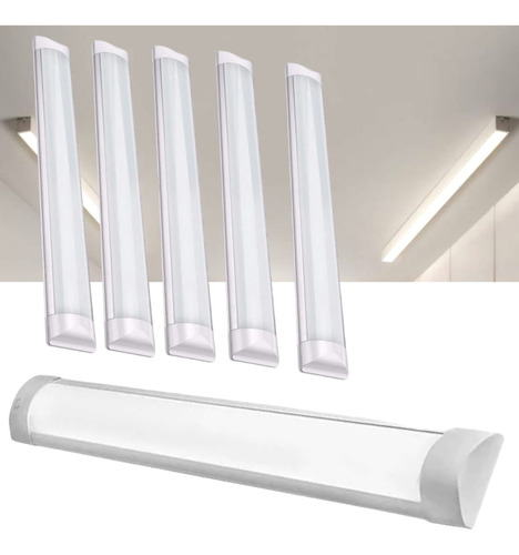 10x Lâmpada Linear Super Led 40w De Teto 120cm Branco Frio