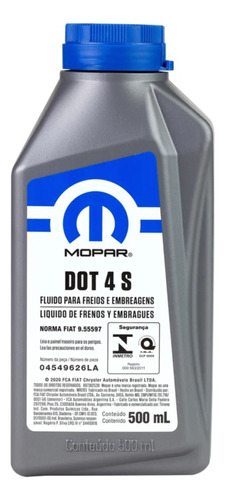 Fluido De Freio Embreagens Dots 4s Original Mopar