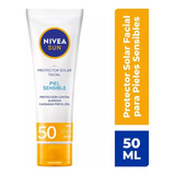 Protector Solar Facial Contra  Alergias Nivea Piel Sensible 