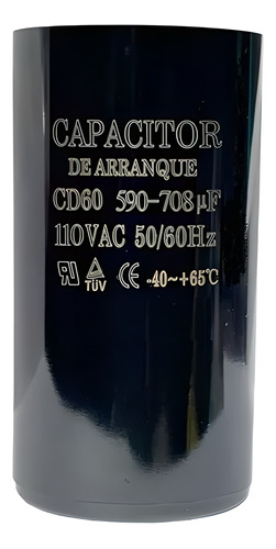 Capacitor Arranque De Motor 590-708uf Mfd Microfaradios