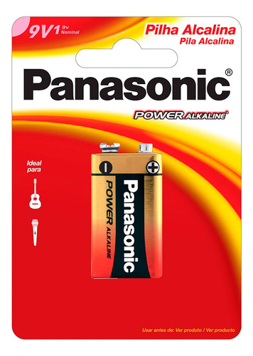 Bateria Alcalina Panasonic 9v 6lf22xab/1b24